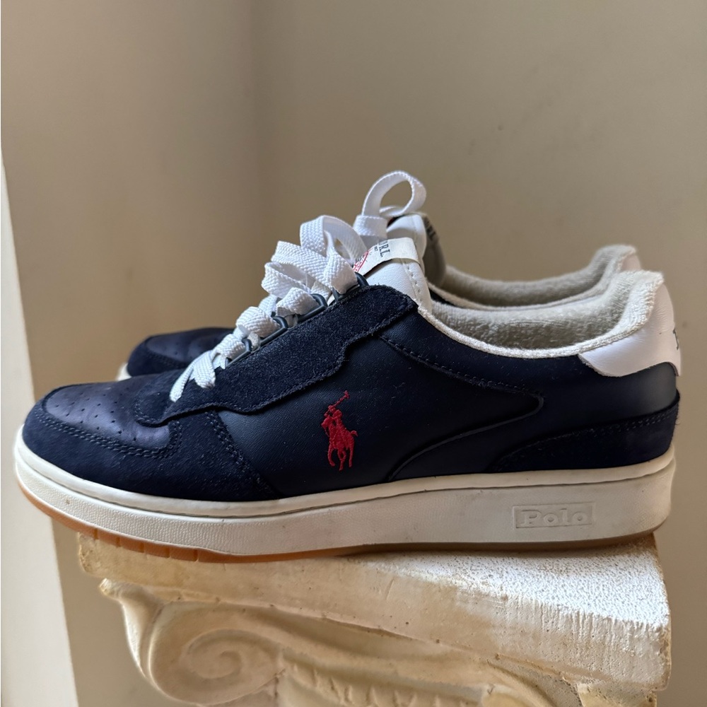 Polo Ralph Lauren Navy Sneakers with Red Logo size 8 men